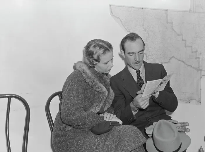 Framed Print : Night meeting in the FSA office, Visalia, Tulare County, California, 1938. Creator: Dorothea Lange Framed Print : Night meeting in the FSA office, Visalia, Tulare County, California, 1938. Creator: Dorothea Lange