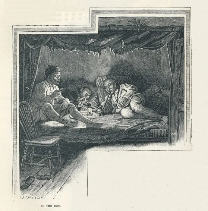 Framed Print : A Night in an Opium Den, 1891 Framed Print : A Night in an Opium Den, 1891