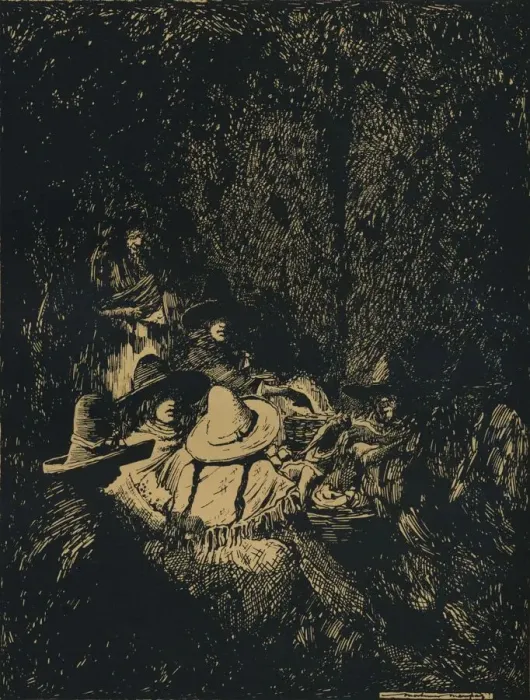 Framed Print : Night Scene at Puebla, c1895, (1896). Artist: Mortimer Luddington Menpes Framed Print : Night Scene at Puebla, c1895, (1896). Artist: Mortimer Luddington Menpes