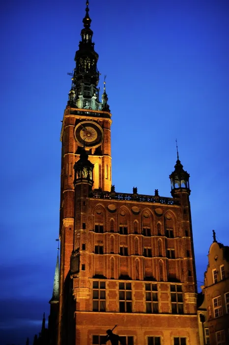 Framed Print : Night view, Town Hall, Gdansk, Poland, 14th century (2015). Creator: Unknown Framed Print : Night view, Town Hall, Gdansk, Poland, 14th century (2015). Creator: Unknown