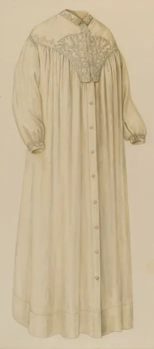 Framed Print : Nightgown, 1935 / 1942. Creator: Jean Peszel Framed Print : Nightgown, 1935 / 1942. Creator: Jean Peszel