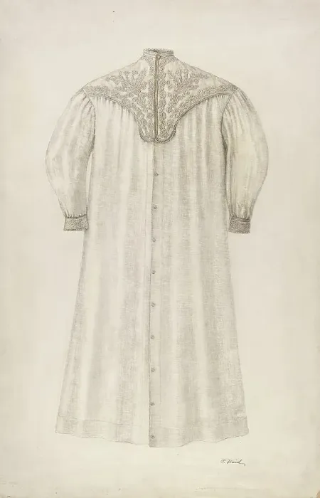 Framed Print : Nightgown, 1935 / 1942. Creator: Paul Ward