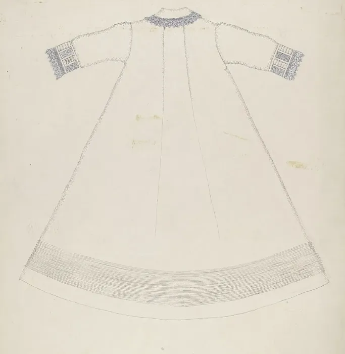 Framed Print : Nightgown (Back View), c. 1936. Creator: Evelyn Bailey Framed Print : Nightgown (Back View), c. 1936. Creator: Evelyn Bailey