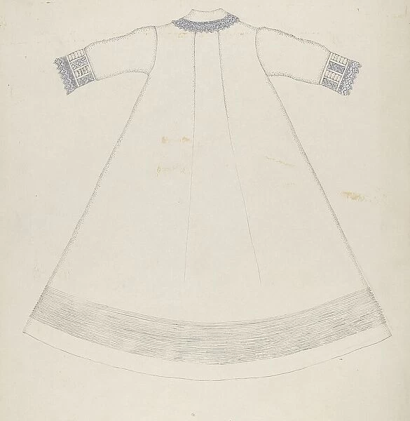 Nightgown (Back View), c. 1936. Creator: Evelyn Bailey