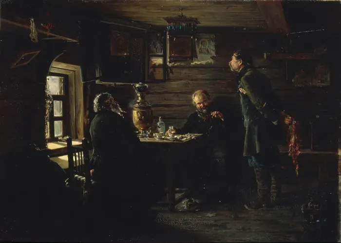 Framed Print : The Nightingale Lovers, 1872-1873. Artist: Makovsky, Vladimir Yegorovich (1846-1920) Framed Print : The Nightingale Lovers, 1872-1873. Artist: Makovsky, Vladimir Yegorovich (1846-1920)