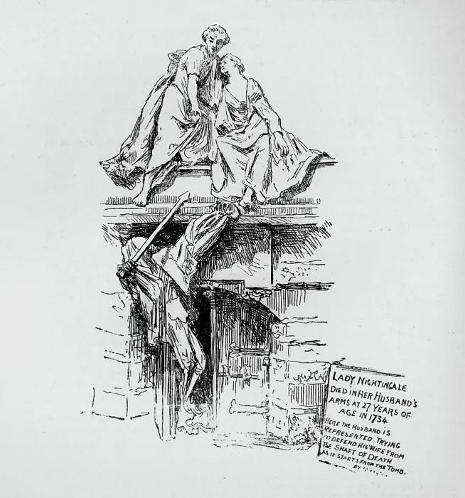 Framed Print : The Nightingale Monument, 1890 Framed Print : The Nightingale Monument, 1890