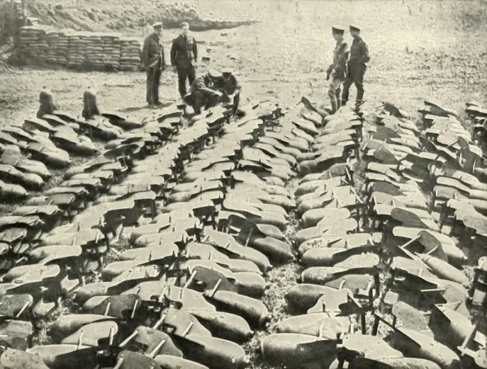 Framed Print : One Nights Rations for a Bombing Squadron, (1919). Creator: Unknown Framed Print : One Nights Rations for a Bombing Squadron, (1919). Creator: Unknown