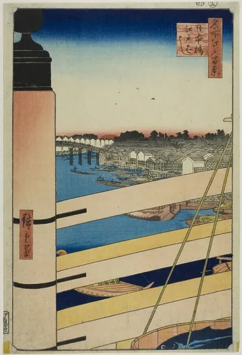 Framed Print : Nihon Bridge and Edo Bridge (Nihonbashi, Edobashi), from the series One Hundred... 1857. Creator: Ando Hiroshige. Nihon Bridge and Edo Bridge (Nihonbashi, Edobashi), from the series One Hundred... 1857. Creator: Ando Hiroshige Framed Print : Nihon Bridge and Edo Bridge (Nihonbashi, Edobashi), from the series One Hundred... 1857. Creator: Ando Hiroshige. Nihon Bridge and Edo Bridge (Nihonbashi, Edobashi), from the series One Hundred... 1857. Creator: Ando Hiroshige