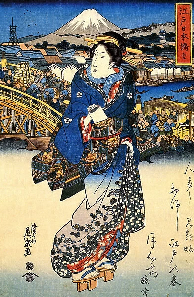 Nihonbashi in Edo, 1852