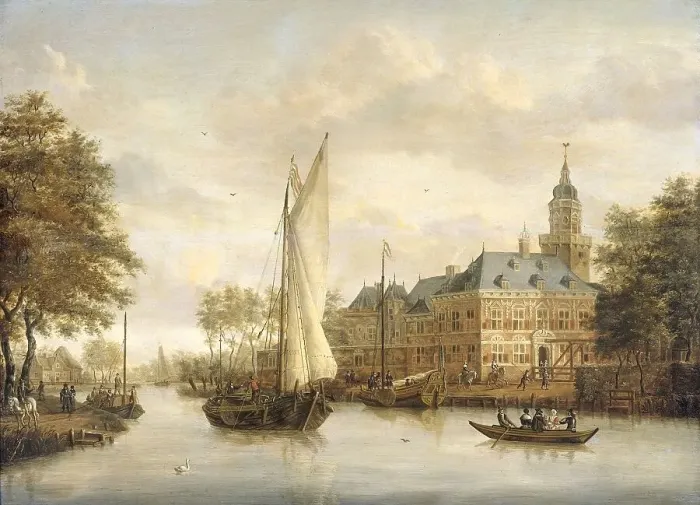 Framed Print : Nijenrode Castle on the Vecht near Breukelen, 1660-1686. Creator: Jacobus Storck Framed Print : Nijenrode Castle on the Vecht near Breukelen, 1660-1686. Creator: Jacobus Storck