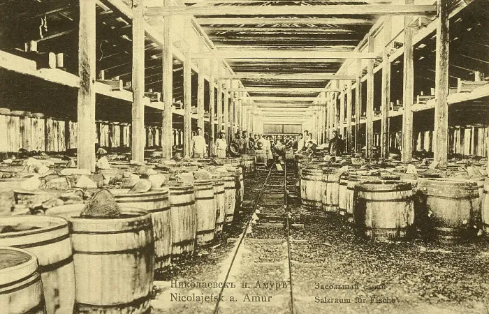 Framed Print : Nikolaevsk-on-Amur. Salting shed, 1900. Creator: Unknown Framed Print : Nikolaevsk-on-Amur. Salting shed, 1900. Creator: Unknown