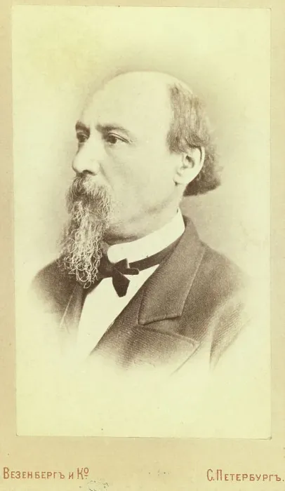 Framed Print : Nikolai Alekseevich Nekrasov, head-and-shoulders portrait, facing left, between 1880 and 1886. Creator: Unknown Framed Print : Nikolai Alekseevich Nekrasov, head-and-shoulders portrait, facing left, between 1880 and 1886. Creator: Unknown