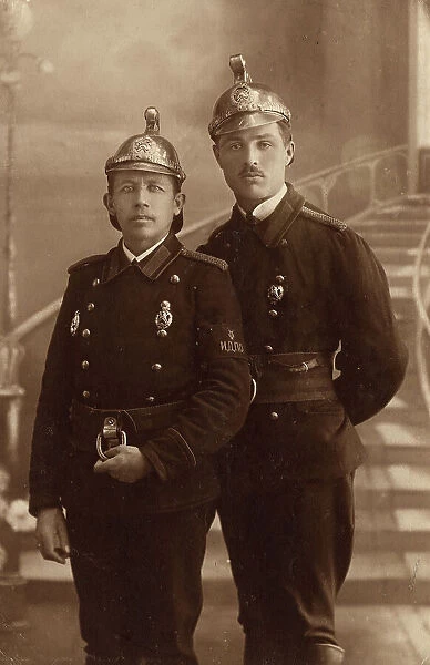 Nikolai Illarionovich Iamol'skii (On the Left) in the Parade Uniform of the... early 20th cent. Creator: Unknown