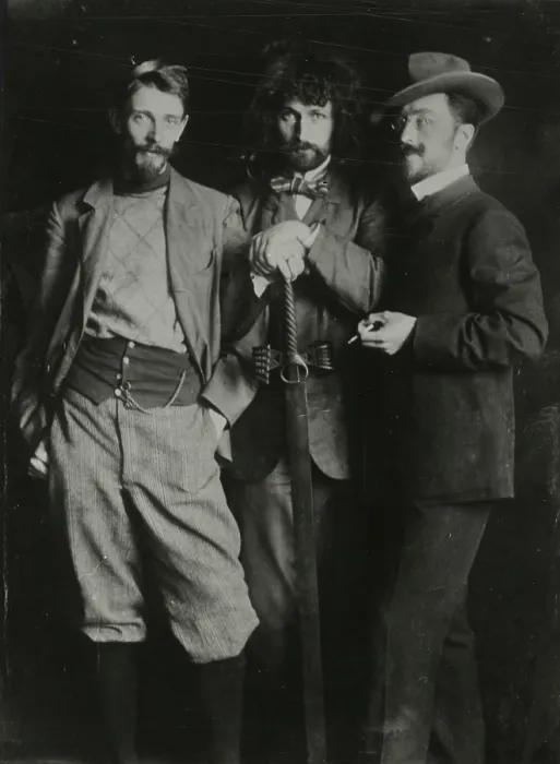 Framed Print : Nikolai Seddeler (1876-1937), Dmitry Kardovsky (1866-1943) and Wassily Kandinsky... c1897. Creator: Anonymous Framed Print : Nikolai Seddeler (1876-1937), Dmitry Kardovsky (1866-1943) and Wassily Kandinsky... c1897. Creator: Anonymous