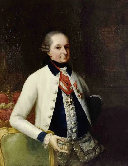 Framed Print : Nikolaus I, Prince Esterhazy (1714-1790) in the uniform of his Hungarian Infantry Regiment No. 33. Artist: Knoller, Martin (1725-1804) Framed Print : Nikolaus I, Prince Esterhazy (1714-1790) in the uniform of his Hungarian Infantry Regiment No. 33. Artist: Knoller, Martin (1725-1804)