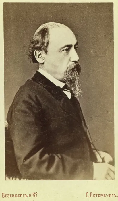 Framed Print : Nikolay Alexeyevich Nekrasov, half-length portrait, facing right, between 1880 and 1886. Creator: Unknown Framed Print : Nikolay Alexeyevich Nekrasov, half-length portrait, facing right, between 1880 and 1886. Creator: Unknown