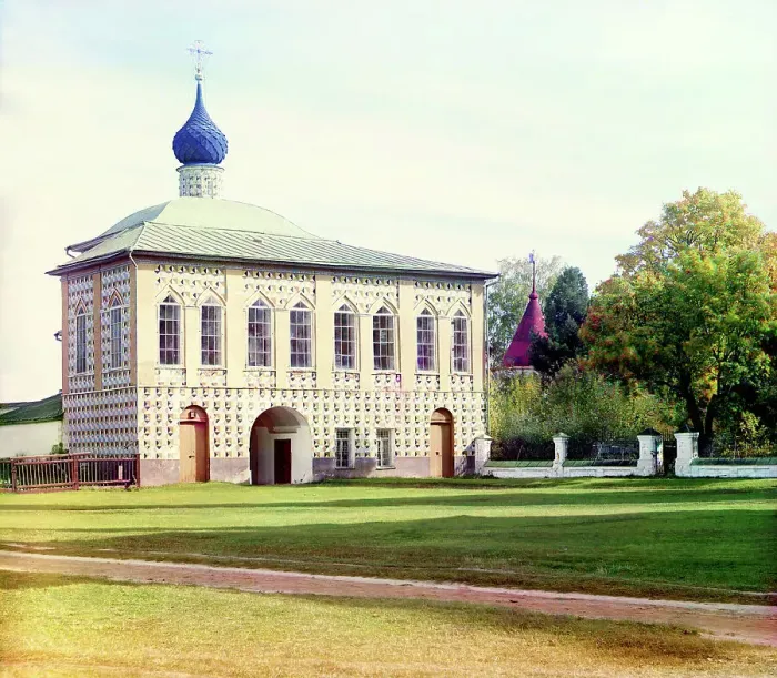 Framed Print : Nikolskaia Church in the Makaryev Monastery, 1910. Creator: Sergey Mikhaylovich Prokudin-Gorsky