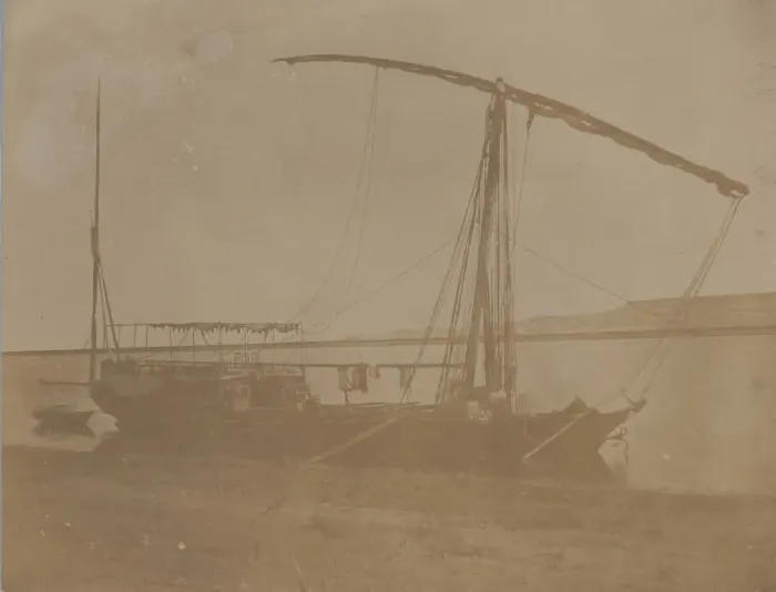 Framed Print : Nile Boat, Egypt, 1851. Creator: Attributed to Leavitt Hunt Framed Print : Nile Boat, Egypt, 1851. Creator: Attributed to Leavitt Hunt