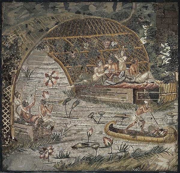 Nile mosaic of Palestrina, 3rd cen. BC. Artist: Classical Antiquities