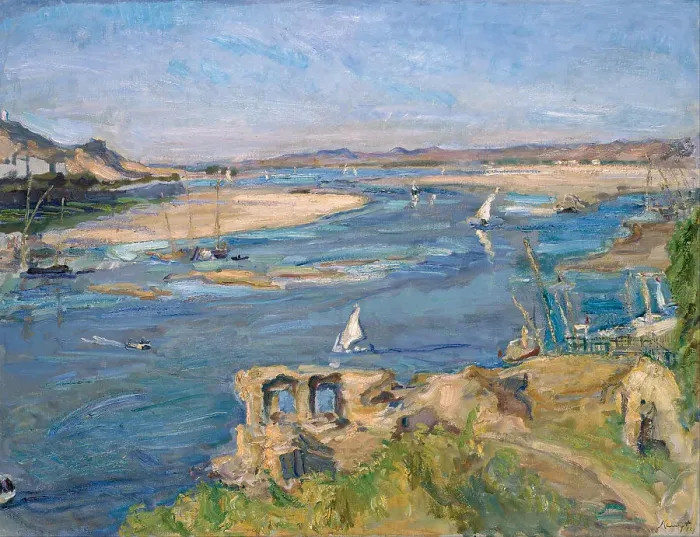 Framed Print : The Nile near Aswan, 1914. Artist: Slevogt, Max (1868-1932) Framed Print : The Nile near Aswan, 1914. Artist: Slevogt, Max (1868-1932)