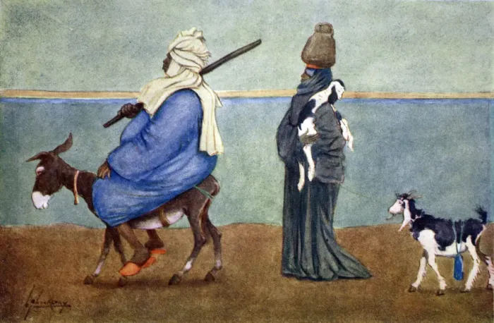 Framed Print : A Nile Sky Line, 1908. Artist: Lance Thackeray Framed Print : A Nile Sky Line, 1908. Artist: Lance Thackeray
