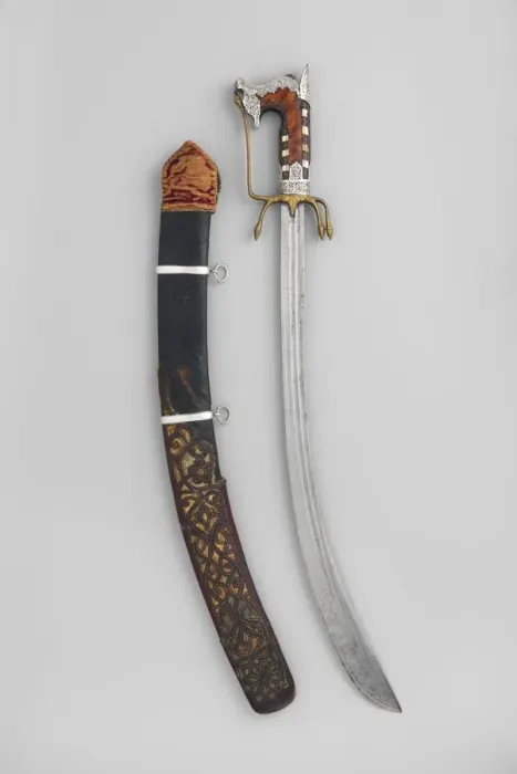 Framed Print : Nimcha with Scabbard... Algerian; blade, European... late 17th-early 18th century Framed Print : Nimcha with Scabbard... Algerian; blade, European... late 17th-early 18th century