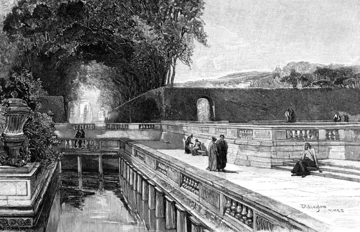 Framed Print : Nimes, France, 19th century. Artist: R Lueders Framed Print : Nimes, France, 19th century. Artist: R Lueders