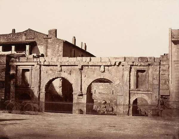 Nimes, Porte d Auguste, ca. 1864. Creator: Edouard Baldus
