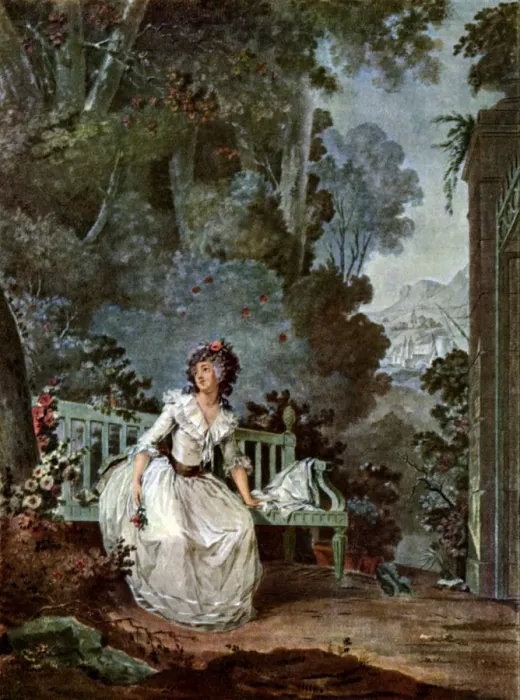 Framed Print : Nina, 1787 (1931). Artist: Jean-Francois Janinet Framed Print : Nina, 1787 (1931). Artist: Jean-Francois Janinet