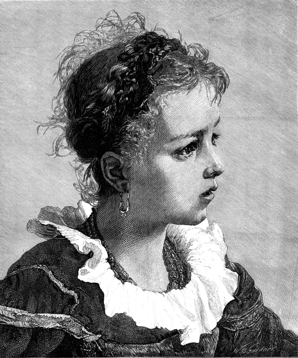 Framed Print : Nina - from a picture by A. Bonifazi, 1874. Creator: William Biscombe Gardner Framed Print : Nina - from a picture by A. Bonifazi, 1874. Creator: William Biscombe Gardner