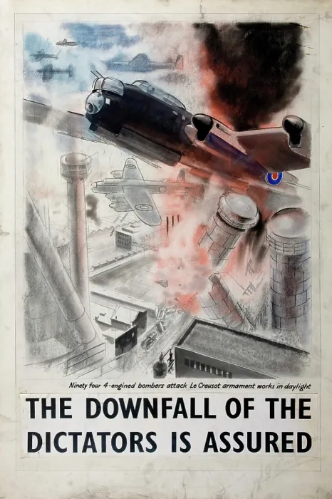 Framed Print : Ninety four 4-engined bombers attack Le Creusot armament works in daylight, between 1939 and 1946 Framed Print : Ninety four 4-engined bombers attack Le Creusot armament works in daylight, between 1939 and 1946