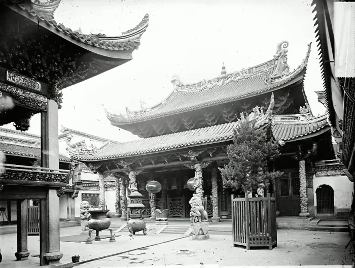 Framed Print : Ningbo, Zhejiang, China: Ningbo Tianhou Temple or Qingan Guildhall, 1870 / 1871. Creator: John Thomson Framed Print : Ningbo, Zhejiang, China: Ningbo Tianhou Temple or Qingan Guildhall, 1870 / 1871. Creator: John Thomson