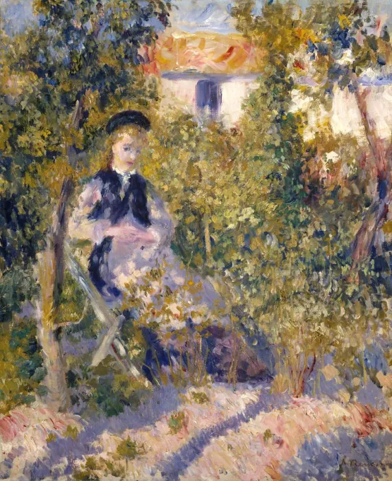 Framed Print : Nini in the Garden (Nini Lopez), 1876. Creator: Pierre-Auguste Renoir Framed Print : Nini in the Garden (Nini Lopez), 1876. Creator: Pierre-Auguste Renoir