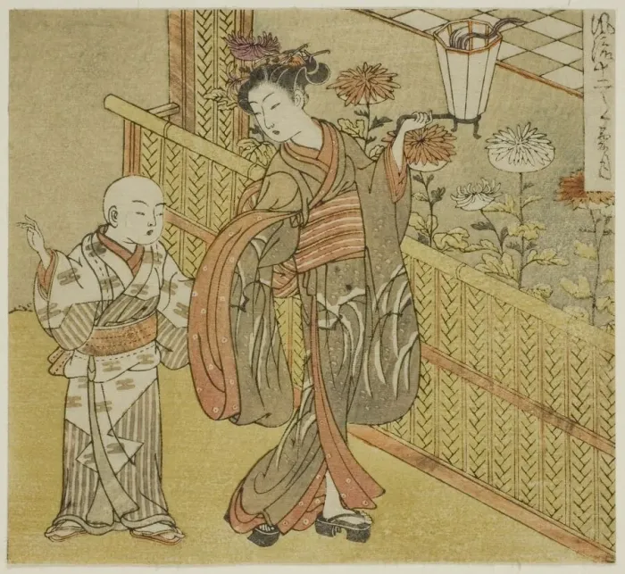 Framed Print : The Ninth Month (Kikuzuki), from the series Fashionable Twelve Months (Furyu... c Framed Print : The Ninth Month (Kikuzuki), from the series Fashionable Twelve Months (Furyu... c