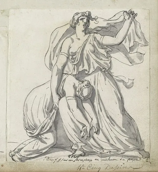 Framed Print : Niobe and Her Daughter, 1775 / 80. Creator: Jacques-Louis David Framed Print : Niobe and Her Daughter, 1775 / 80. Creator: Jacques-Louis David