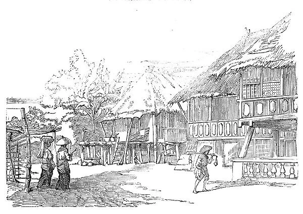 Nipa Houses at Manilla, 1857. Creator: Unknown