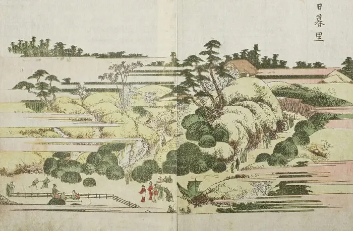Framed Print : Nippori, c1802. Creator: Hokusai Framed Print : Nippori, c1802. Creator: Hokusai