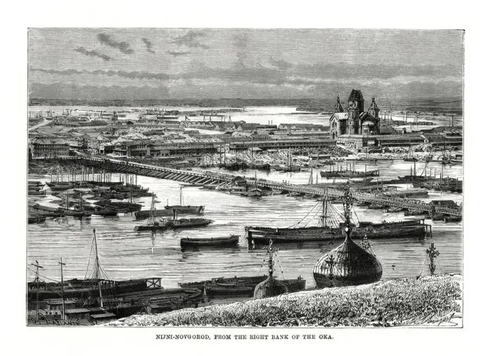 Framed Print : Nizhniy Novgorod, Russia, 1879 Framed Print : Nizhniy Novgorod, Russia, 1879