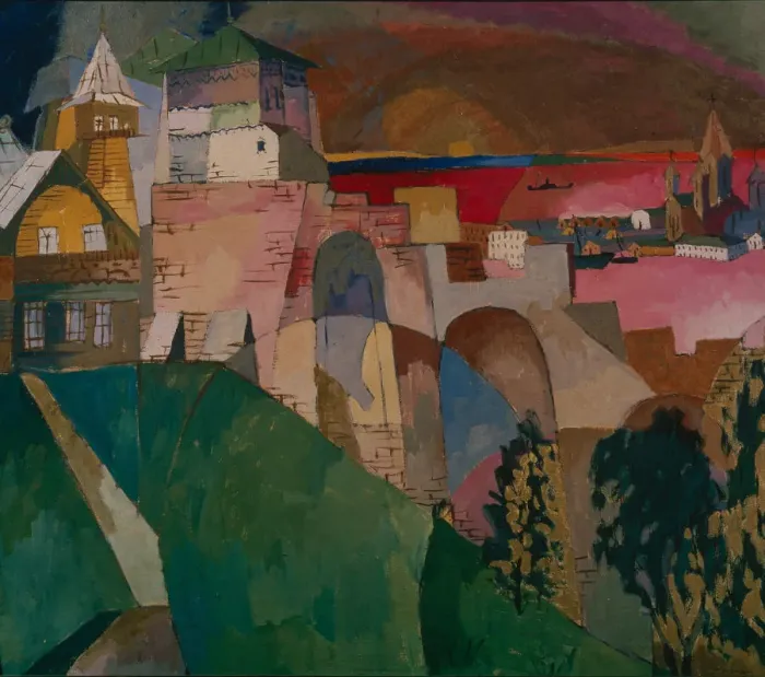 Framed Print : Nizhny Novgorod, 1915. Artist: Lentulov, Aristarkh Vasilyevich (1882-1943) Framed Print : Nizhny Novgorod, 1915. Artist: Lentulov, Aristarkh Vasilyevich (1882-1943)