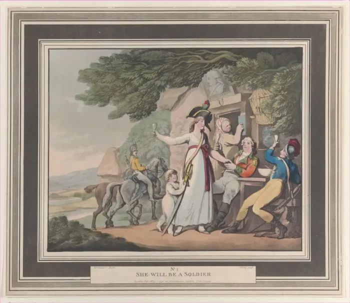 Framed Print : No. 1: She Will Be A Soldier, May 1, 1798. Creator: Heinrich Schutz Framed Print : No. 1: She Will Be A Soldier, May 1, 1798. Creator: Heinrich Schutz
