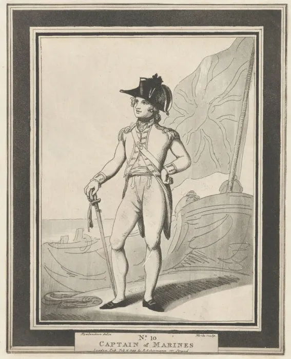 Framed Print : No. 10: Captain of Marines, February 15, 1799. Creator: Henri Merke Framed Print : No. 10: Captain of Marines, February 15, 1799. Creator: Henri Merke