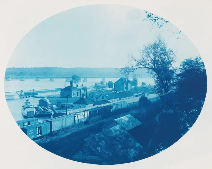 Framed Print : No. 155a. Lower Lock Des Moines Rapids Canal, 1891. Creator: Henry Bosse Framed Print : No. 155a. Lower Lock Des Moines Rapids Canal, 1891. Creator: Henry Bosse