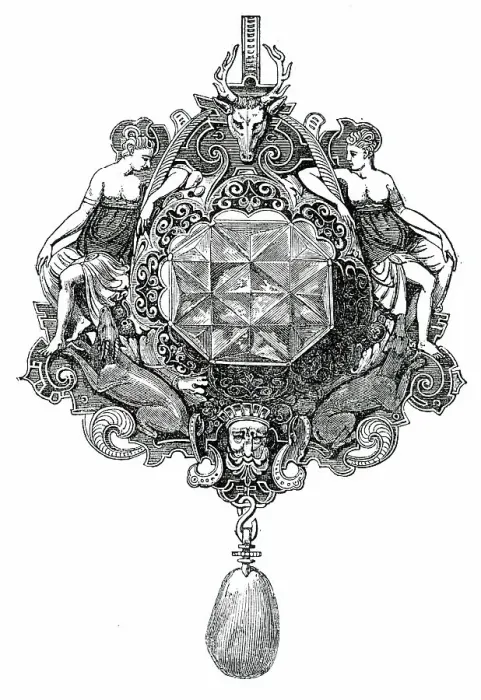 Framed Print : No. 376. - Gold Pendant, attributed to Cellini, 1850. Creator: Unknown Framed Print : No. 376. - Gold Pendant, attributed to Cellini, 1850. Creator: Unknown