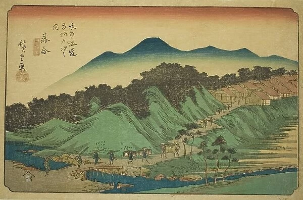 No. 45: Ochiai, from the series 'Sixty-nine Stations of the Kisokaido (Kisokaido...c. 1835 / 38. Creator: Ando Hiroshige. No. 45: Ochiai, from the series 'Sixty-nine Stations of the Kisokaido (Kisokaido...c. 1835 / 38. Creator: Ando Hiroshige)