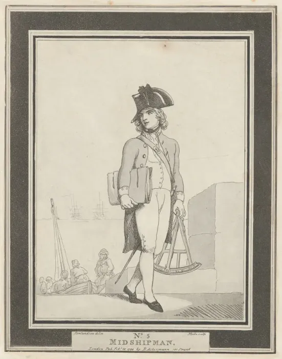 Framed Print : No. 5: Midshipman, February 15, 1799. Creator: Henri Merke Framed Print : No. 5: Midshipman, February 15, 1799. Creator: Henri Merke