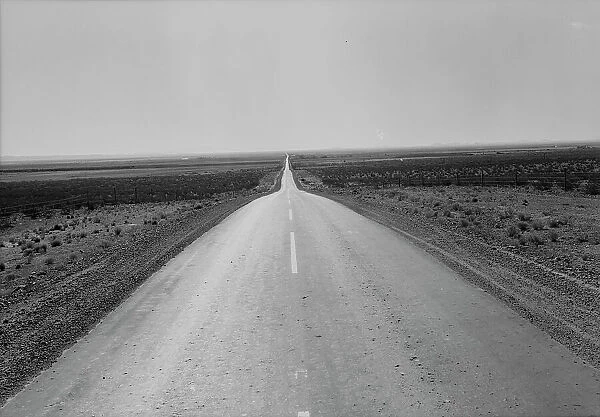 US No. 54, north of El Paso, Texas, 1938. Creator: Dorothea Lange