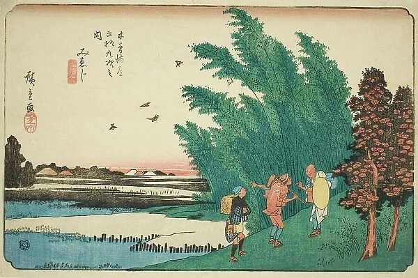 No. 56: Mieji, from the series 'Sixty-nine Stations of the Kisokaido (Kisokaido...c. 1835 / 38. Creator: Ando Hiroshige. No. 56: Mieji, from the series 'Sixty-nine Stations of the Kisokaido (Kisokaido...c. 1835 / 38. Creator: Ando Hiroshige)
