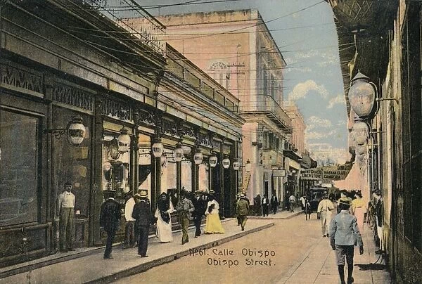 No. 61. Calle Obispo. Obispo Street, Havana, Cuba, c1910