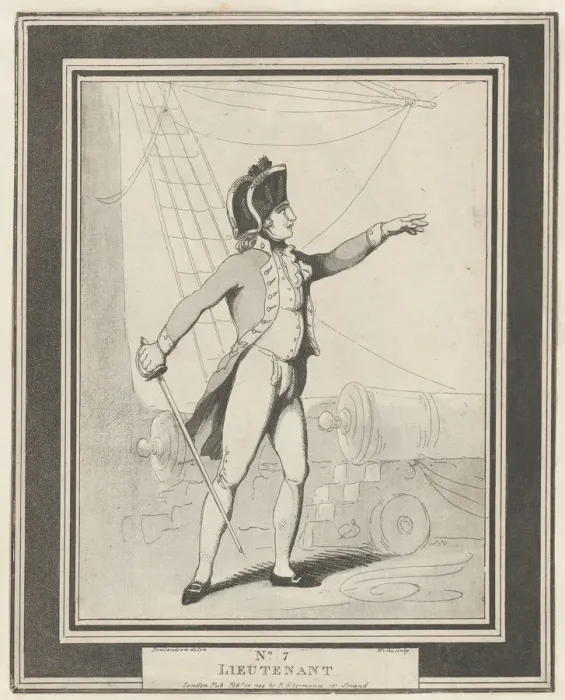 Framed Print : No. 7: Lieutenant, February 15, 1799. Creator: Henri Merke Framed Print : No. 7: Lieutenant, February 15, 1799. Creator: Henri Merke