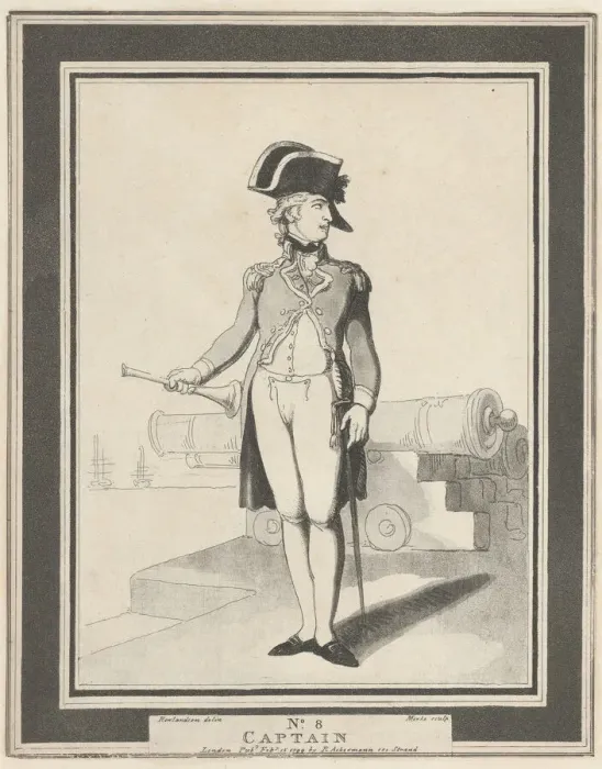 Framed Print : No. 8: Captain, February 15, 1799. Creator: Henri Merke Framed Print : No. 8: Captain, February 15, 1799. Creator: Henri Merke